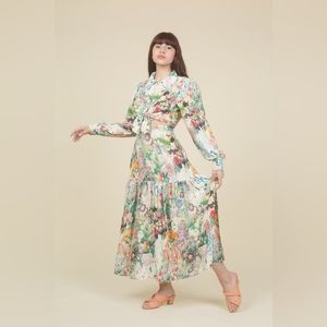 Samantha Pleet secret garden set 💐Freda skirt enchantment floral blouse xs 4